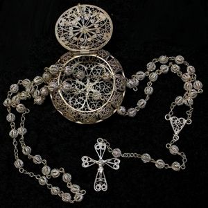 Antique 800 filigree silver